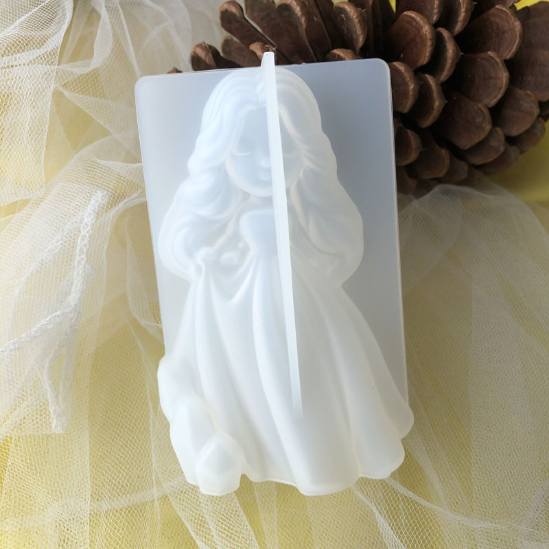 Soap Making Name - 3D Cute Princess Silicone Candle Mould