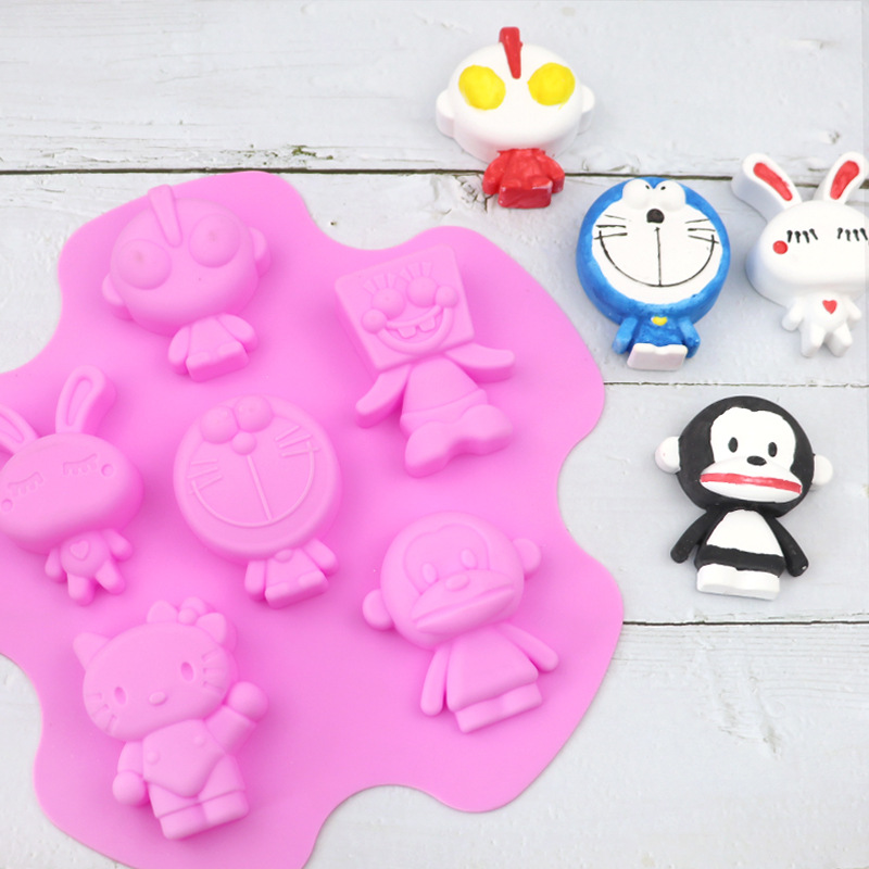 Soap Making Name - 1PCS ReadStar 6CA103RD041 6 Cavities Cartoon