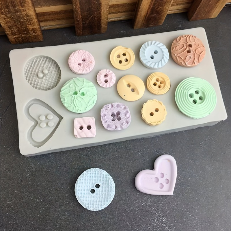 Buttons Shape Silicone Mold Si - Soap Making Name review and price