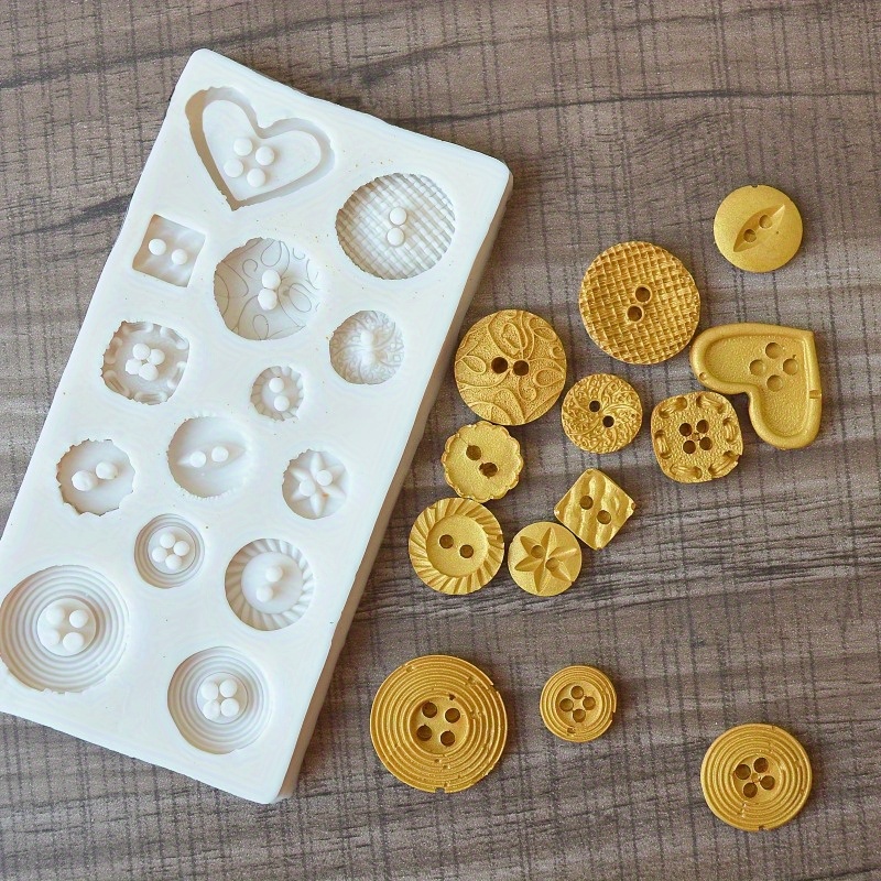 Buttons Shape Silicone Mold Si - Soap Making Name review and price