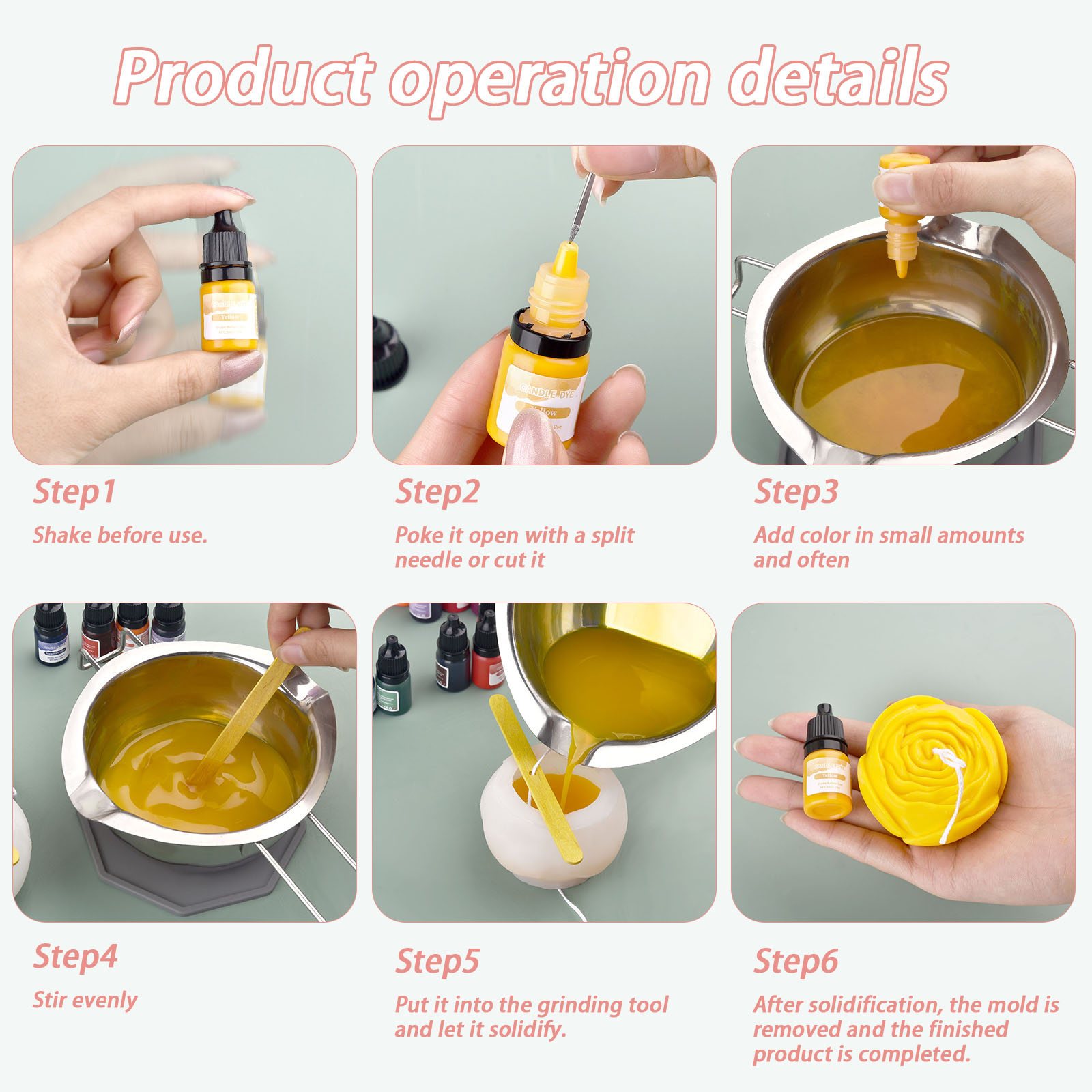 5ml/Bottle Candle Wax Pigment  - Soap Making Ingredient review and price