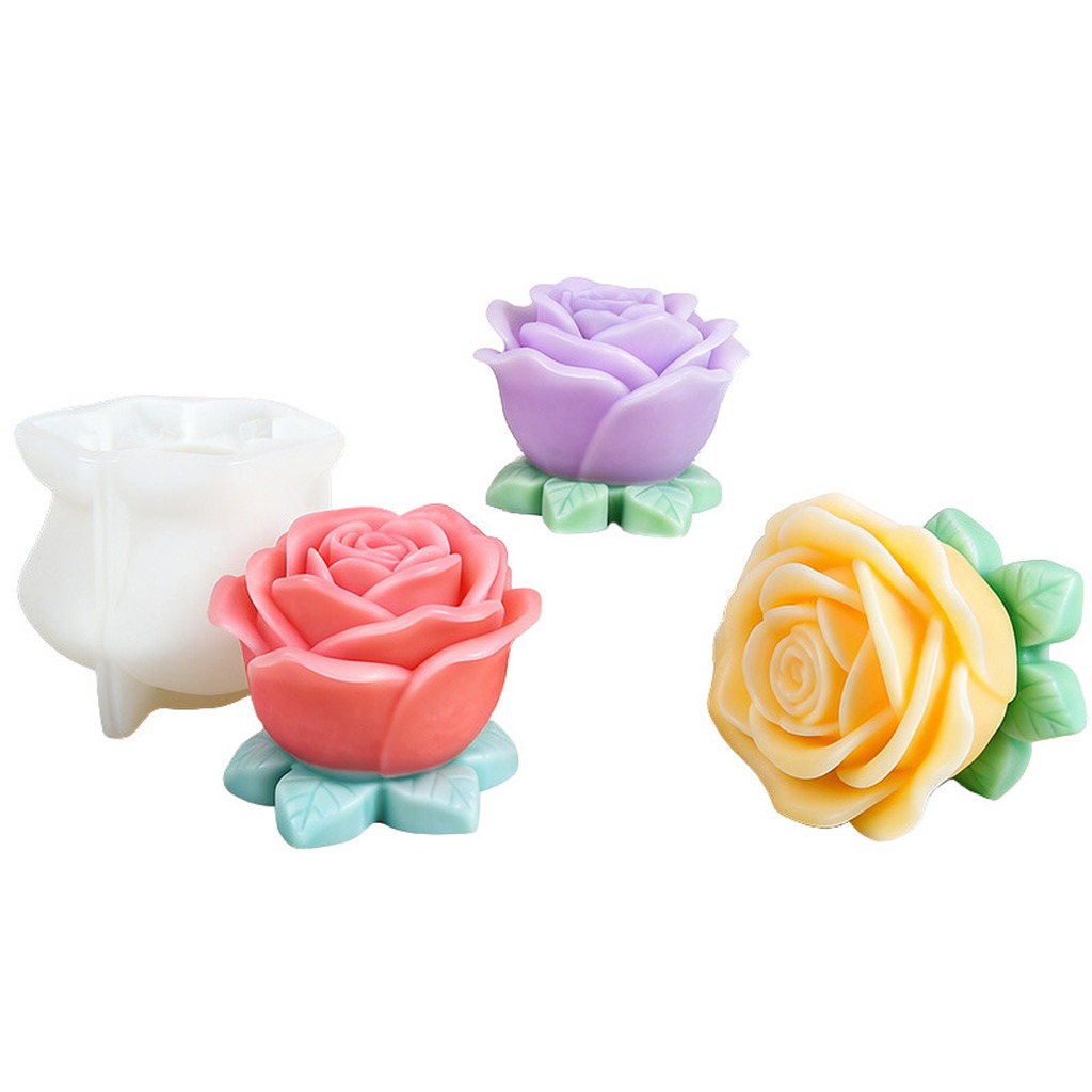 3D Rose Candle Mold with Leave - Soap Making With Soap Base review and price